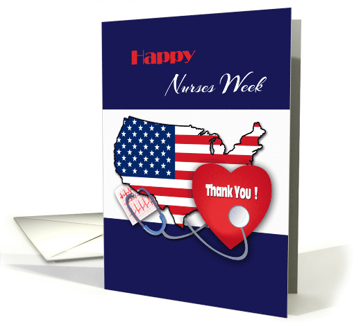 Happy Nurses Week Patriotic Design card (765451)