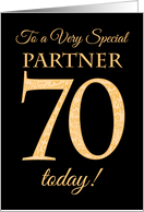 Chic 70th Birthday Card for Special Partner card