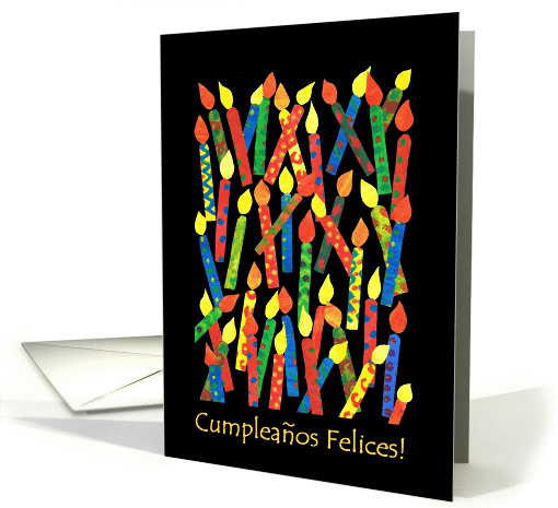 Birthday Candles Card with Spanish Greeting card (886011)