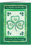 Custom Name St Patrick’s Day Shamrock Greeting card