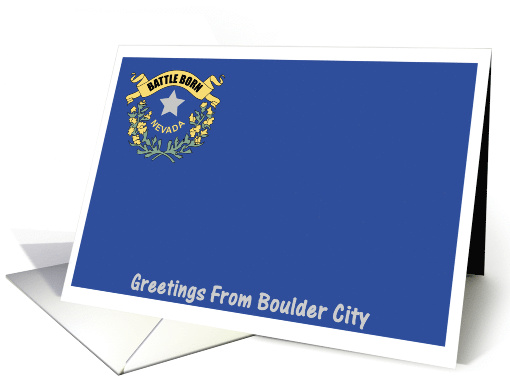 Nevada - City of Boulder - Flag - Souvenir card (560777)
