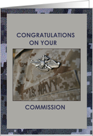 Navy Commission Greetings card