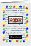 Bocce Theme card,...