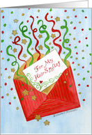 For Hairstylist Christmas Money Card Red Envelope with Streamers card