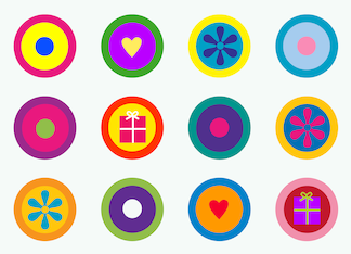 Bright Circle Icons...