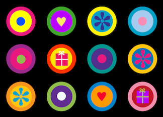Bright Circle Icons...
