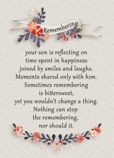 Remembering a Son in...