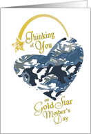 Camouflage Thinking of You Gold Star Mother’s Day card