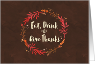 Eat, drink and give...