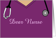 Dear Nurse Thank you...