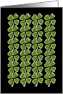 4 Leaf Clovers/Shamrocks for Luck. Blank. card