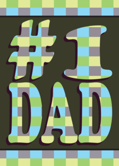 #1 Dad Checkerboard...