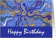 New Age Namaste Happy Birthday Artwork Celebration card