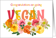Congratulations On Going Vegan card