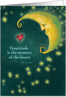 Moon & Heart Thank You: Gratitude Card