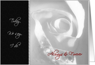 On Our Wedding Day - Always and Forever - White Bridal Rose card