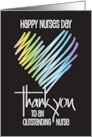 Hand Lettered Nurses Day 2024 Diagonal Brush Heart Thank You card