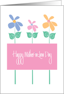 Hand Lettered Mother-in-Law Day with Tall Colorful Spring Flowers card