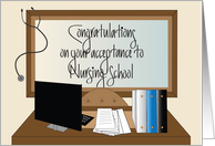 Congratulations on Acceptance to Nursing School card