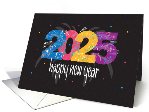 New Year's 2025 Large Colorful Numbers with Bursting... (1244004)