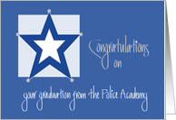 Congratulations for Police Academy Graduation with Star card