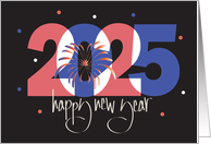 Hand Lettered New Year 2025 with Large Date During Coronavirus card