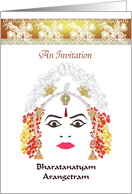 Bharatanatyam Arangetram Invitation Bharatanatyam Dancer’s Face card