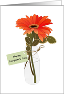 Daughter’s Day for Daughter Pretty Gerbera Daisy in a Bottle card