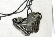 Dog tags, veterans...