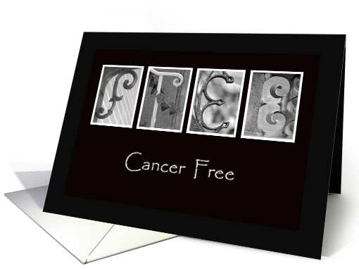Cancer Free - Congratulations - Alphabet Art card (861108)