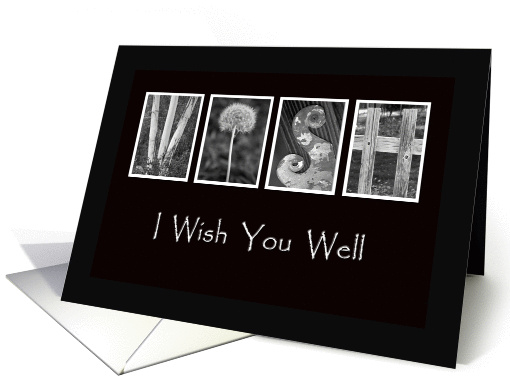 Wish You Well - Get Well - Alphabet Art card (874499)