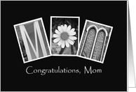 Mom - Congratulations - Alphabet Art card