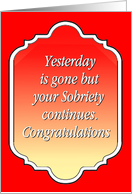 Your sobriety...