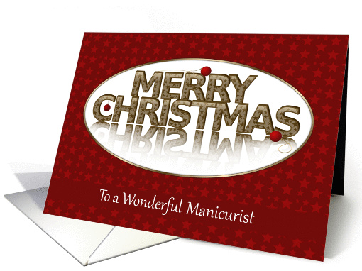 Merry Christmas, Manicurist, Red and Gold card (1106110)