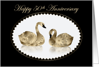 Pair of Gold Swans,...