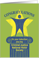 Congratulations Criminal Justice National Honor Society Inductee card