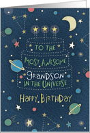 Happy Birthday Most Awesome Grandson in the Universe card