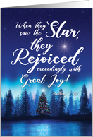 Christmas Quotes Matt 2:10 with Biblical Holiday Words For the Soul card