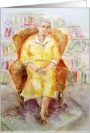 Happy Birthday book collector or librarian painting card