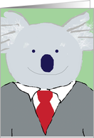 Koala Bear in Suit, koalafied - Thank You for the Interview Humor Card