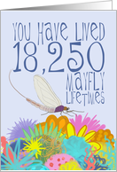 Mayfly 50th Birthday card