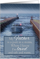 Fishing Boat in from Storm Father’s Day for Father card