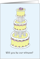 Will You Be Our Witness Stylish Cake Pastel Multi Tiered Cake card