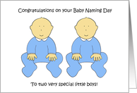 Twin Boys Naming Day...