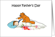 Happy Father’s Day from the Cat Cute Cartoon Ginger Kitten card