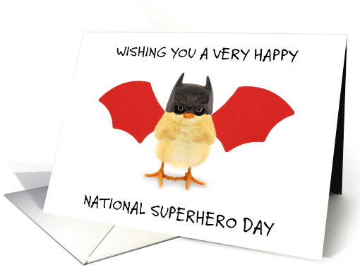 National Superhero Day April 28th Chick card (1843824)