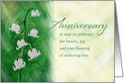 Anniversary, Lily of the Valley Flowers, Enduring Love card