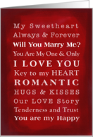 Will You Marry Me? Romantic Proposal, Pop the Question, Love card