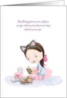 Little girl reading...