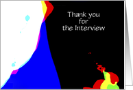 Thank You for the Interview, Abstract, Personalize Cover/Inside card